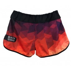 SHORTS BEACH.ME SUNSET - PRETO E LARANJA